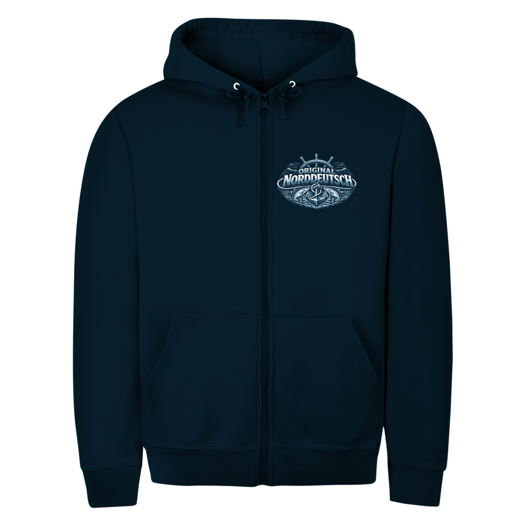 Hoodie-Jacke   Original NORDDEUTSCH #608 - beidseitiger Druck