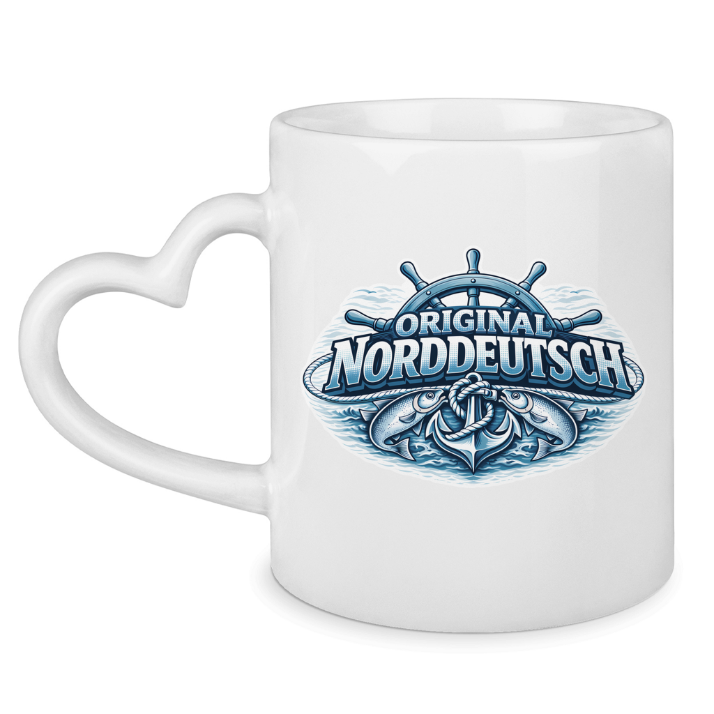 Keramik-Tasse mit Herzhenkel   Original NORDDEUTSCH #608