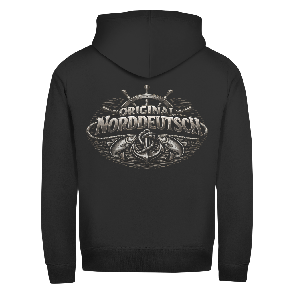Hoodie-Jacke   Original NORDDEUTSCH #609 - beidseitiger Druck