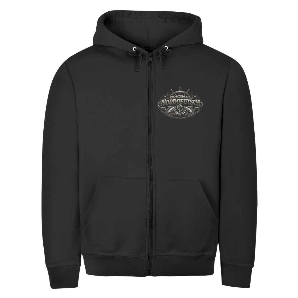 Hoodie-Jacke   Original NORDDEUTSCH #609 - beidseitiger Druck