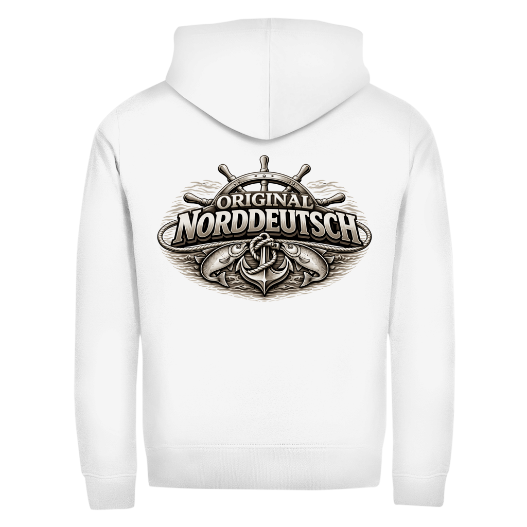Hoodie-Jacke   Original NORDDEUTSCH #609 - beidseitiger Druck