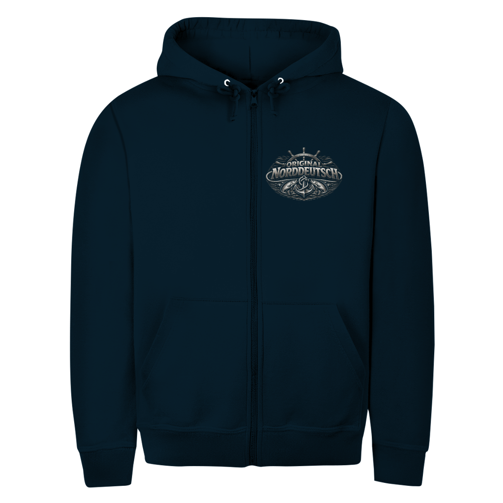 Hoodie-Jacke   Original NORDDEUTSCH #609 - beidseitiger Druck
