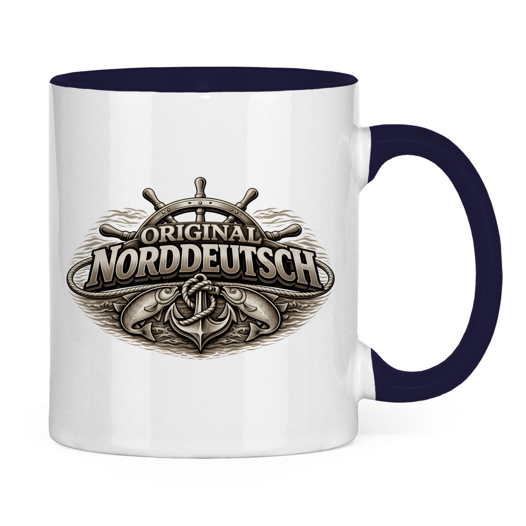 Keramik-Tasse zweifarbig   Original NORDDEUTSCH #609