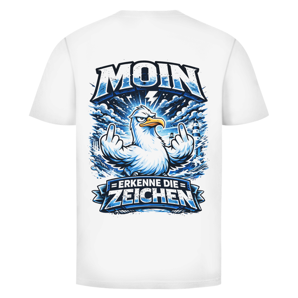 T-Shirt unisex MOIN Erkenne die Zeichen #556 - beidseitiger Druck