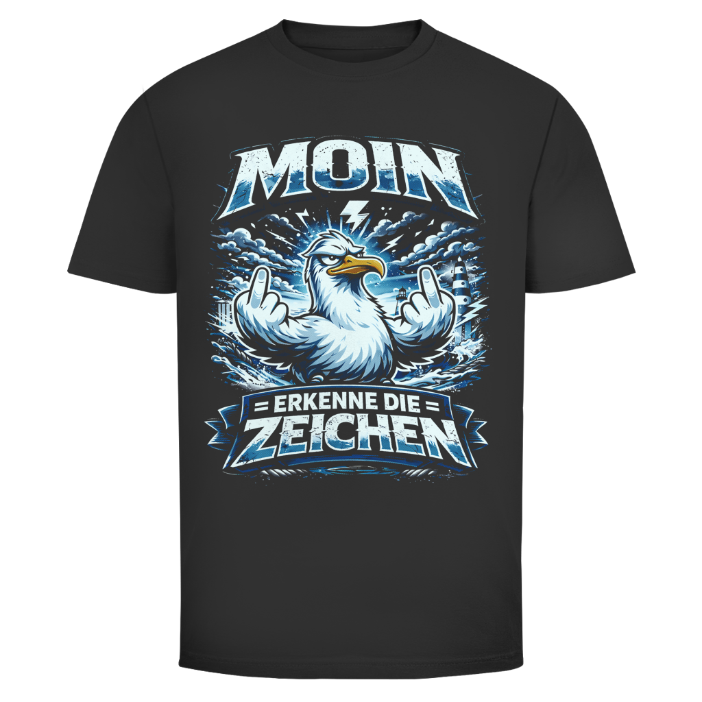T-Shirt unisex MOIN Erkenne die Zeichen #556 - beidseitiger Druck