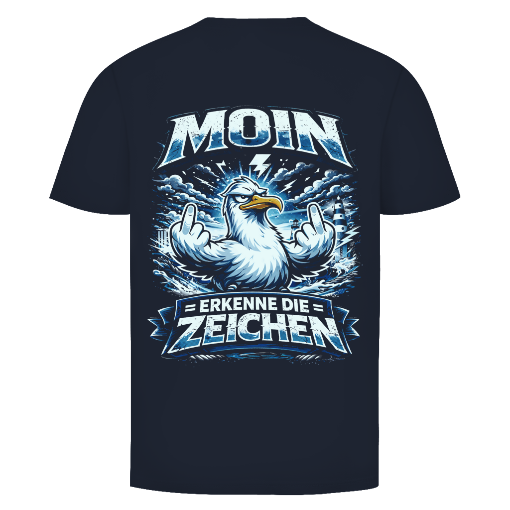 T-Shirt unisex MOIN Erkenne die Zeichen #556 - beidseitiger Druck