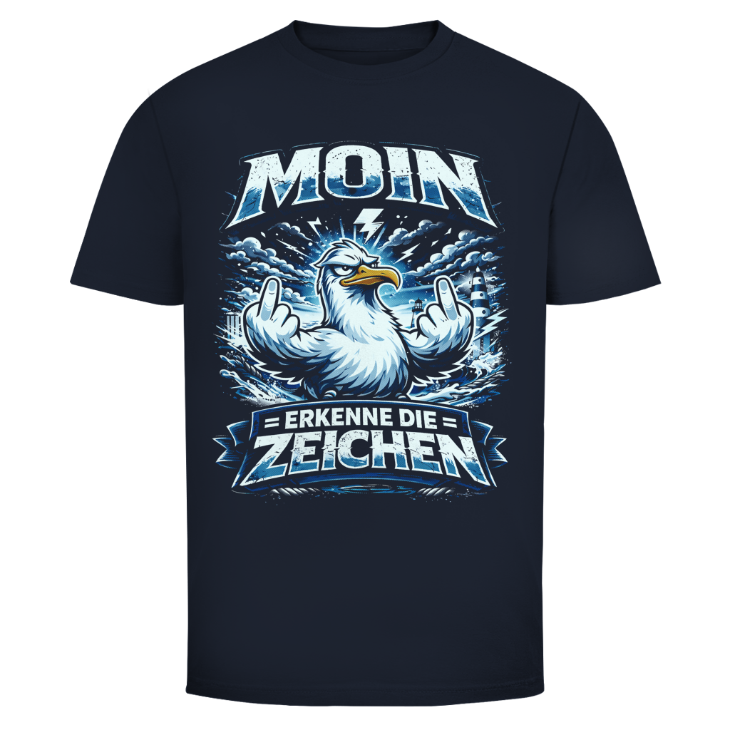 T-Shirt unisex MOIN Erkenne die Zeichen #556 - beidseitiger Druck