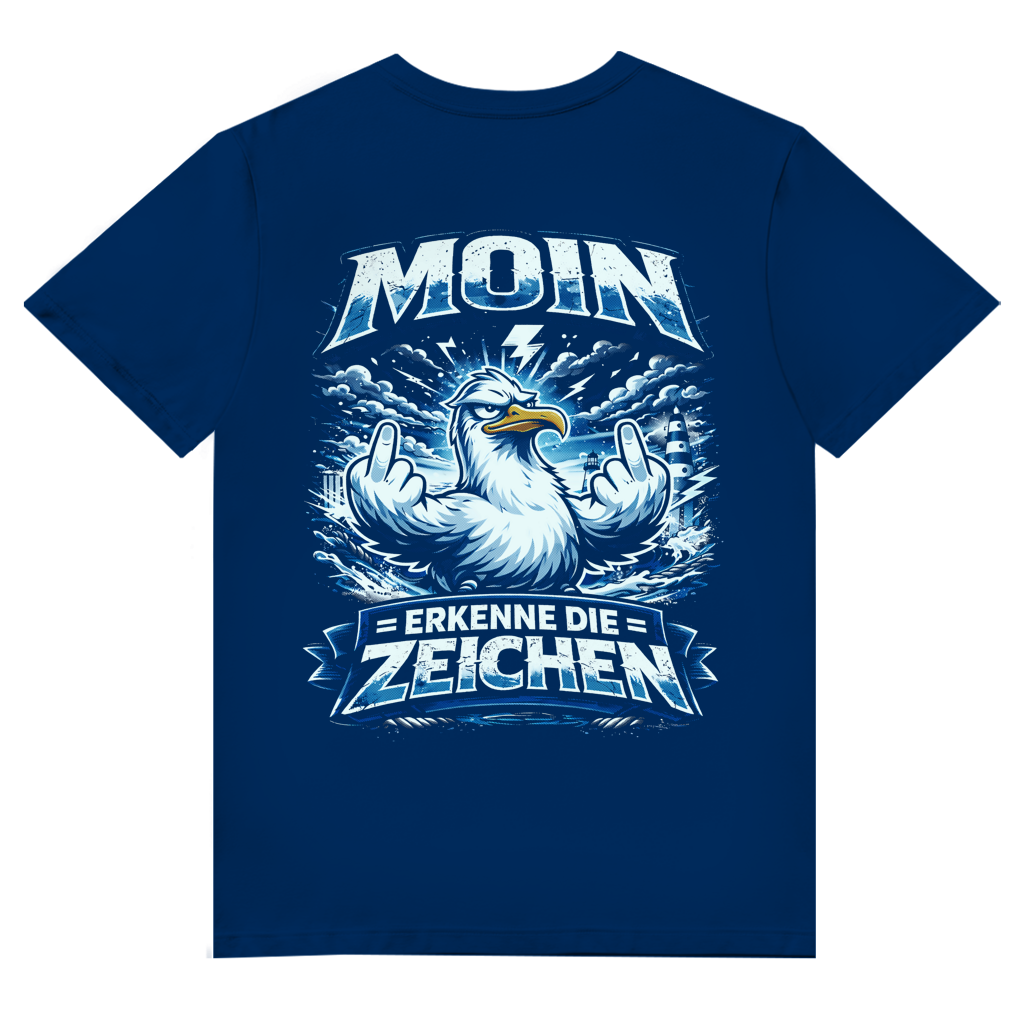 T-Shirt Herren V-Neck  MOIN Erkenne die Zeichen #556