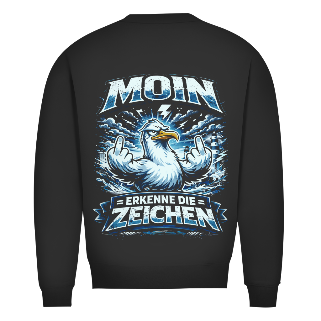 Sweatshirt Herren MOIN Erkenne die Zeichen #556  - beidseitiger Druck