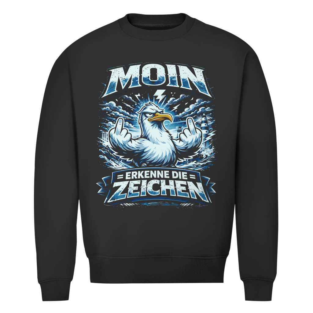 Sweatshirt Herren MOIN Erkenne die Zeichen #556  - beidseitiger Druck