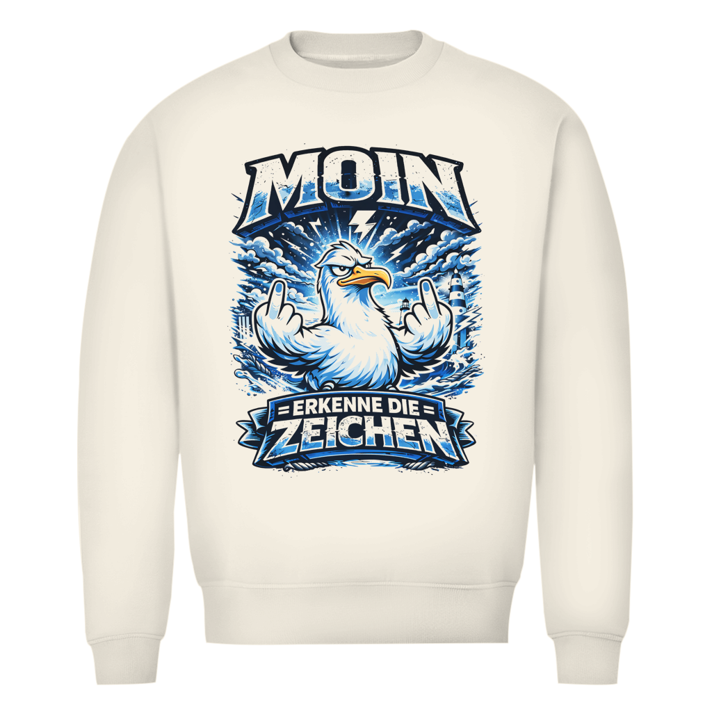 Sweatshirt Herren MOIN Erkenne die Zeichen #556  - beidseitiger Druck