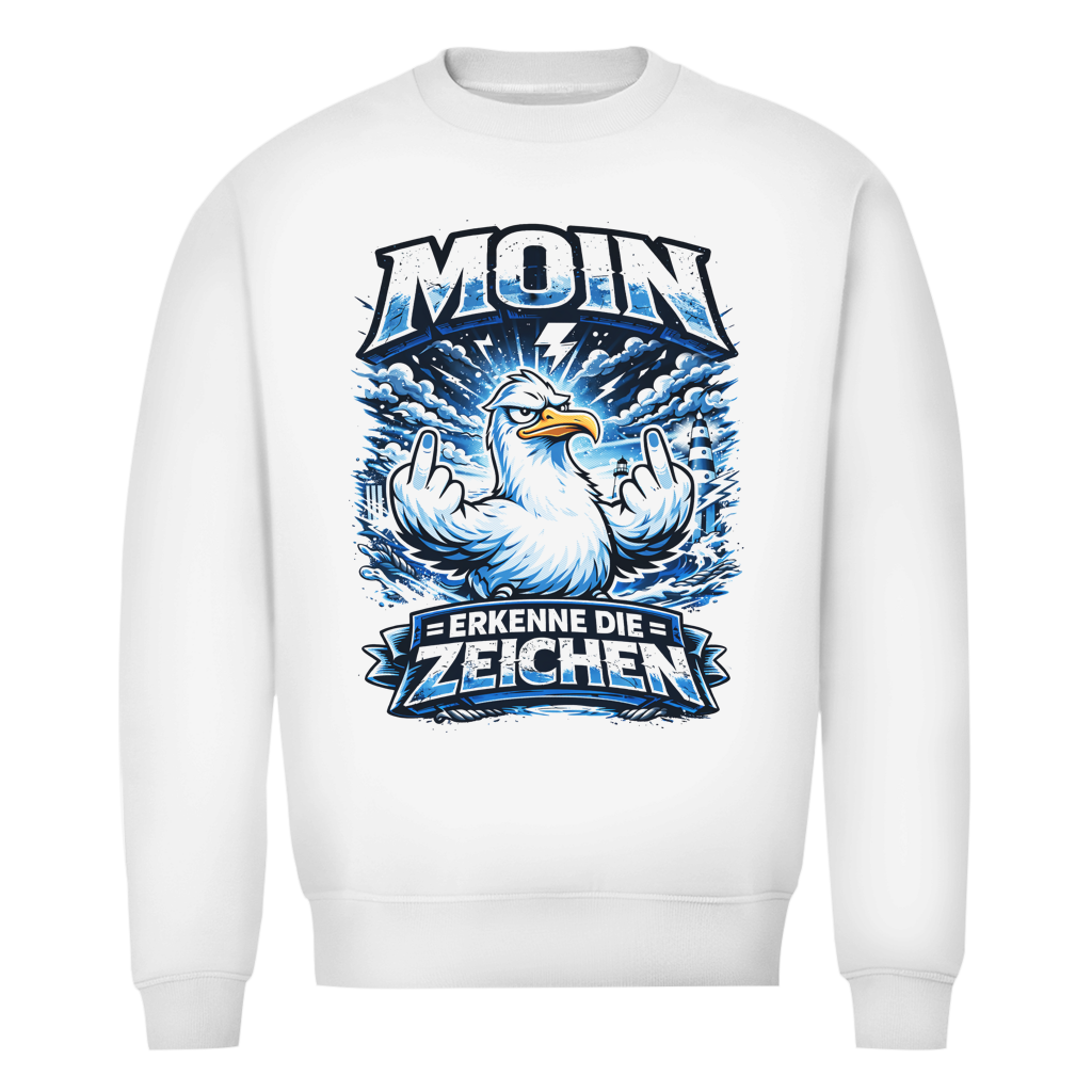 Sweatshirt Herren MOIN Erkenne die Zeichen #556  - beidseitiger Druck