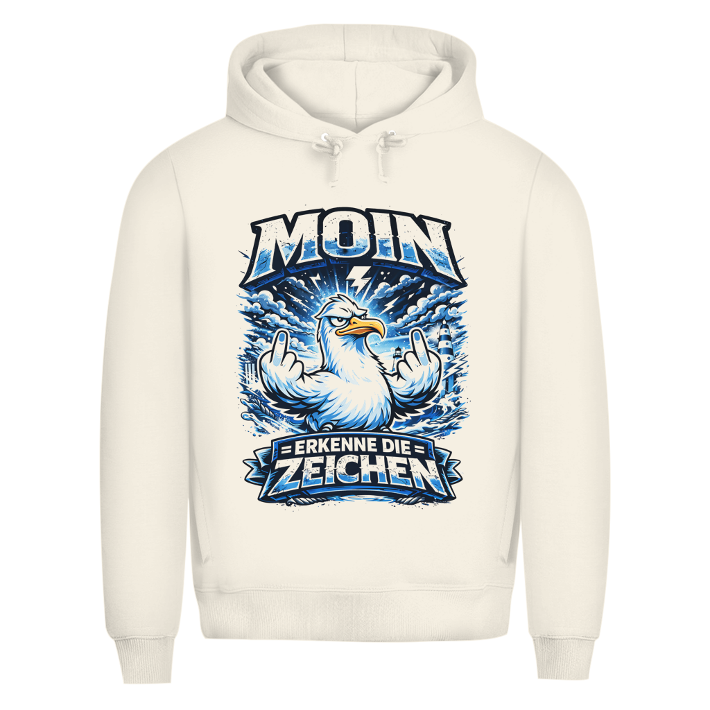 Hoodie Herren MOIN Erkenne die Zeichen #556  - einseitiger Druck