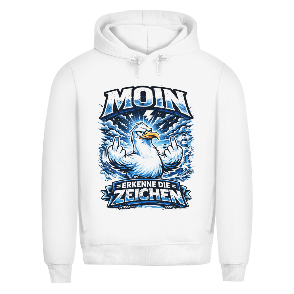 Hoodie Herren MOIN Erkenne die Zeichen #556  - einseitiger Druck