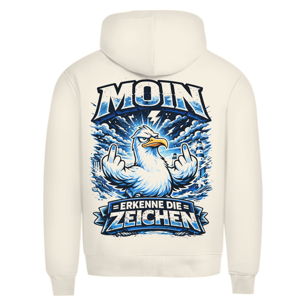 Hoodie Herren MOIN Erkenne die Zeichen #556 - beidseitiger Druck
