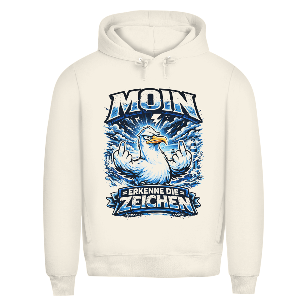 Hoodie Herren MOIN Erkenne die Zeichen #556 - beidseitiger Druck