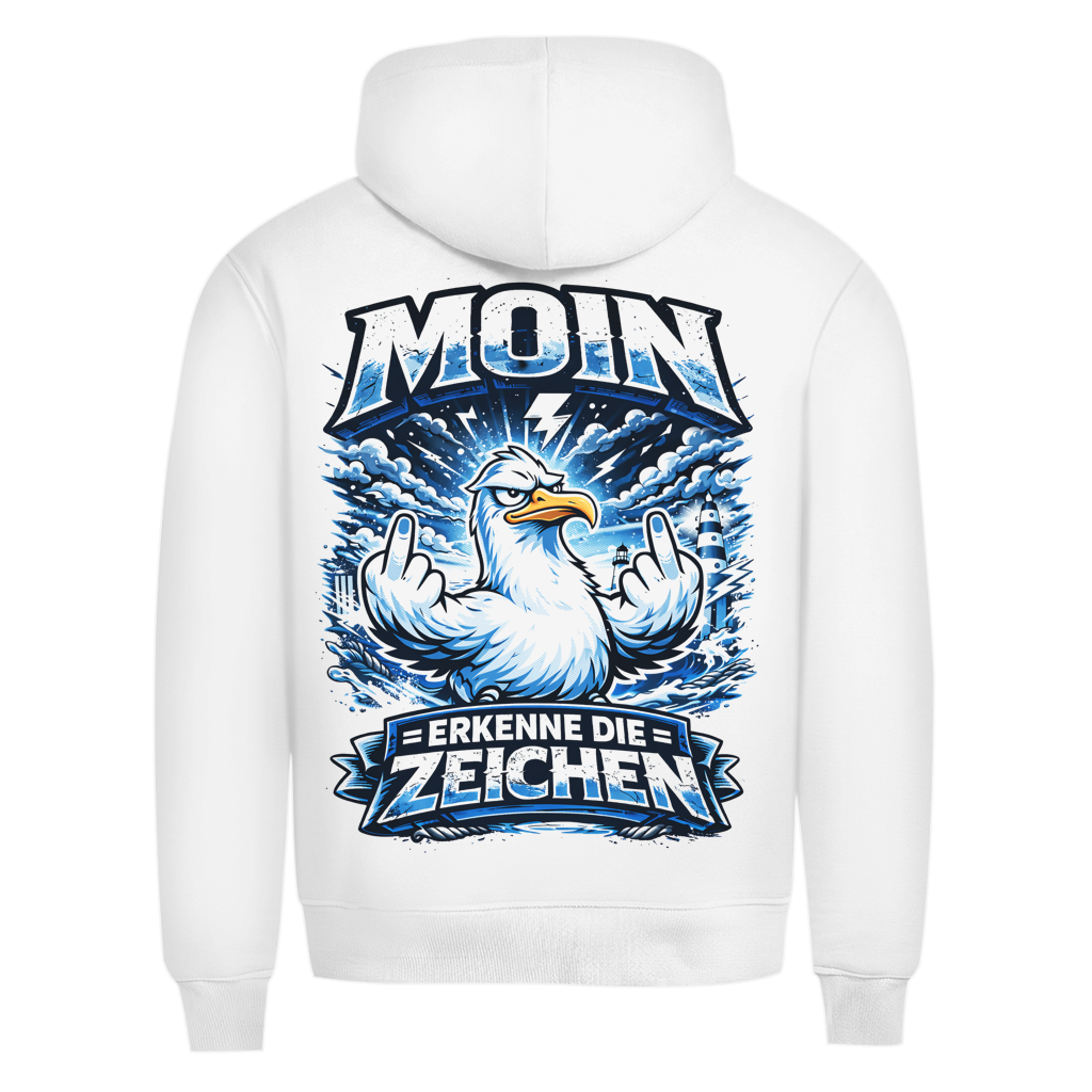 Hoodie Herren MOIN Erkenne die Zeichen #556 - beidseitiger Druck