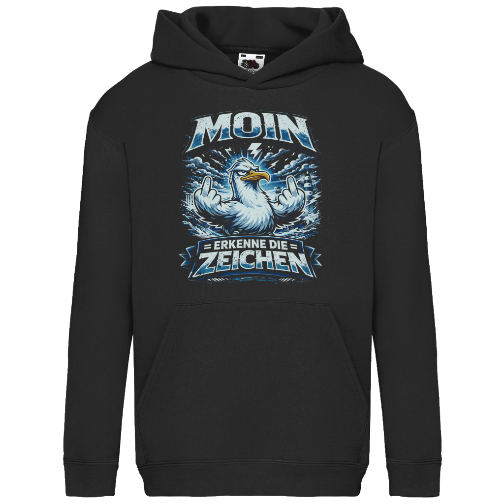 Hoodie Kinder  MOIN Erkenne die Zeichen #556  - einseitiger Druck