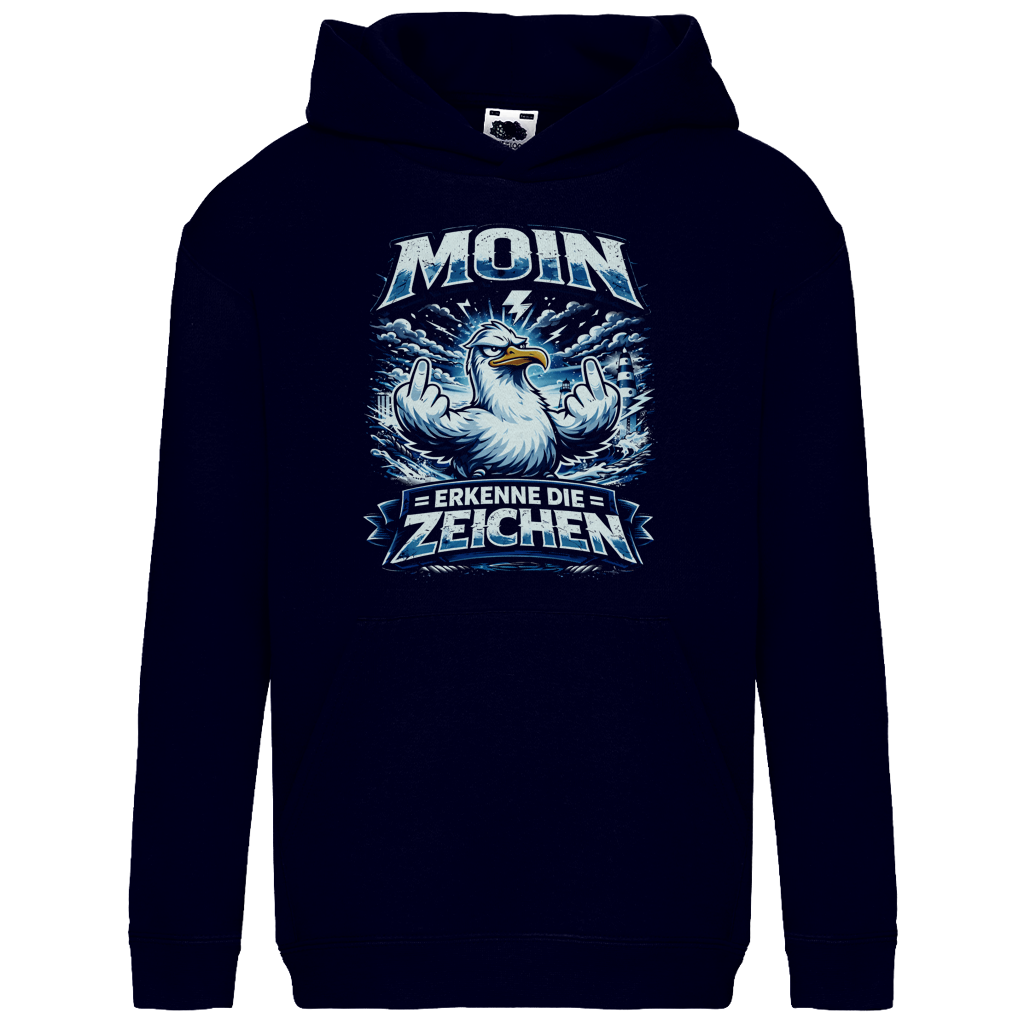 Hoodie Kinder  MOIN Erkenne die Zeichen #556  - einseitiger Druck