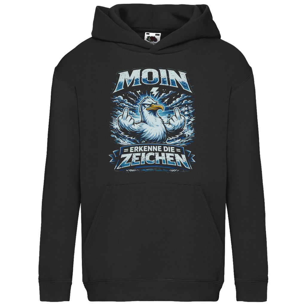 Hoodie Kinder MOIN Erkenne die Zeichen #556  - beidseitiger Druck