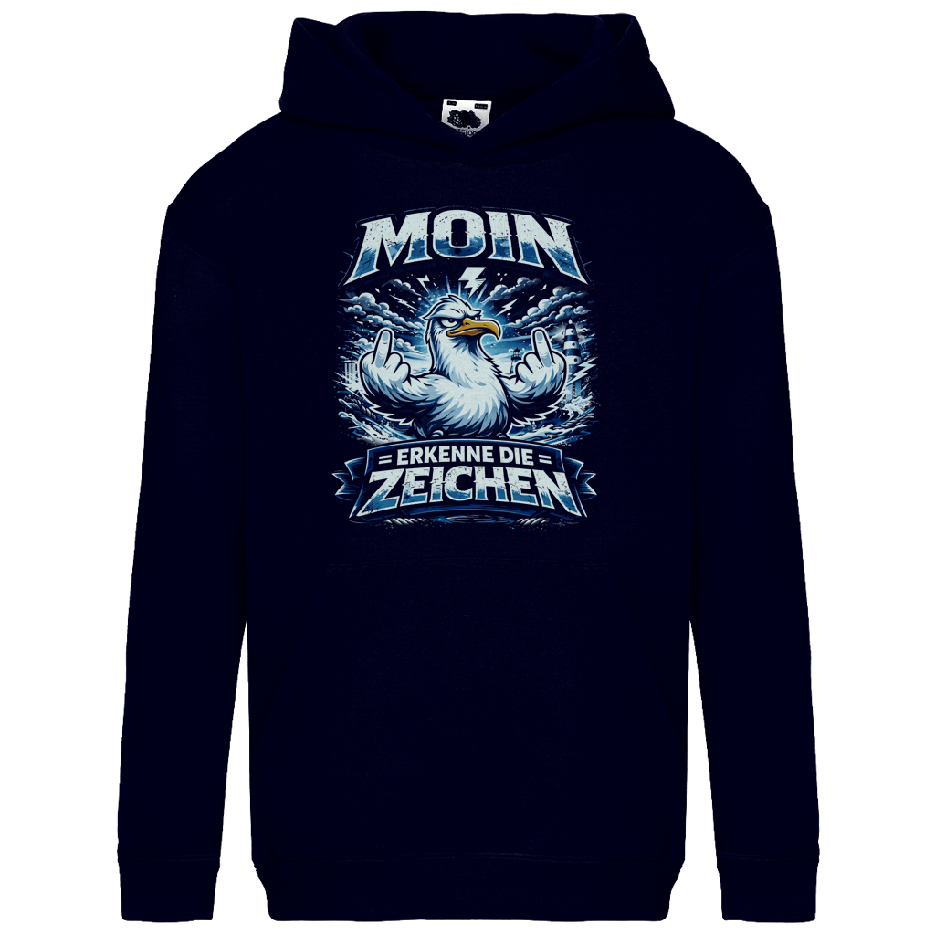 Hoodie Kinder MOIN Erkenne die Zeichen #556  - beidseitiger Druck