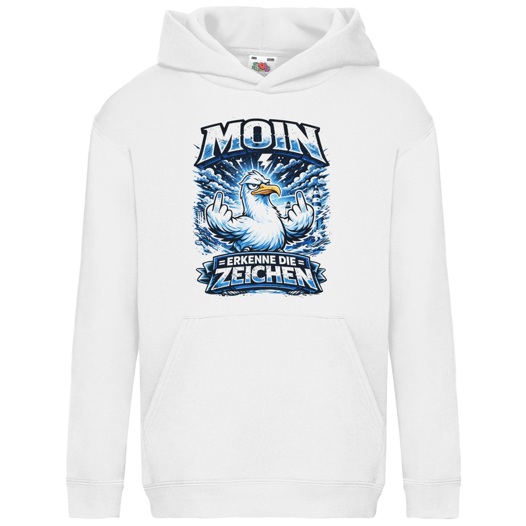 Hoodie Kinder MOIN Erkenne die Zeichen #556  - beidseitiger Druck