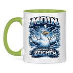 Keramik-Tasse zweifarbig MOIN Erkenne die Zeichen #556