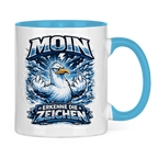 Keramik-Tasse zweifarbig MOIN Erkenne die Zeichen #556