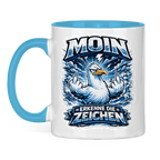 Keramik-Tasse zweifarbig MOIN Erkenne die Zeichen #556