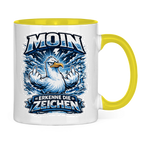 Keramik-Tasse zweifarbig MOIN Erkenne die Zeichen #556