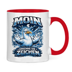 Keramik-Tasse zweifarbig MOIN Erkenne die Zeichen #556