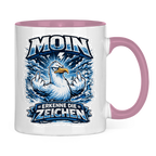 Keramik-Tasse zweifarbig MOIN Erkenne die Zeichen #556