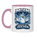 Keramik-Tasse zweifarbig MOIN Erkenne die Zeichen #556