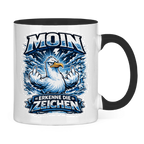 Keramik-Tasse zweifarbig MOIN Erkenne die Zeichen #556