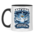 Keramik-Tasse zweifarbig MOIN Erkenne die Zeichen #556