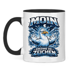 Keramik-Tasse zweifarbig MOIN Erkenne die Zeichen #556