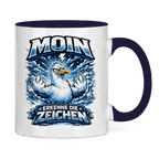 Keramik-Tasse zweifarbig MOIN Erkenne die Zeichen #556