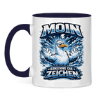 Keramik-Tasse zweifarbig MOIN Erkenne die Zeichen #556