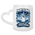 Keramik-Tasse mit Herzhenkel MOIN Erkenne die Zeichen #556