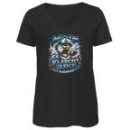 T-Shirt Damen V-Neck  Es klatscht gleich #564