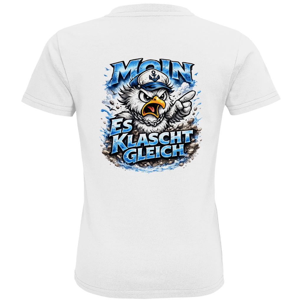 T-Shirt Kinder  Es klatscht gleich #564  - beidseitiger Druck