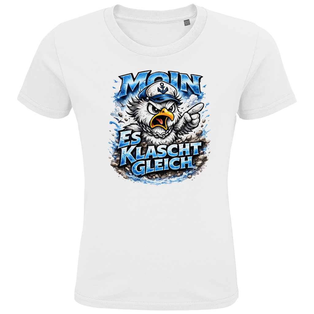 T-Shirt Kinder  Es klatscht gleich #564  - beidseitiger Druck