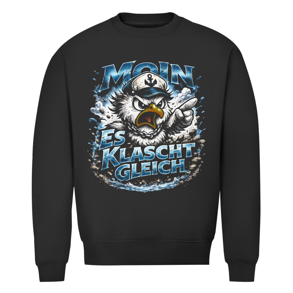 Sweatshirt Herren  Es klatscht gleich #564 - beidseitiger Druck