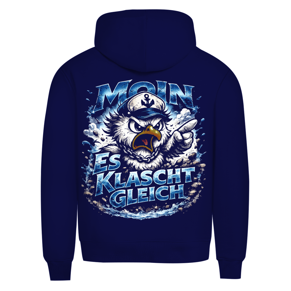 Hoodie Herren  Es klatscht gleich #564 - beidseitiger Druck