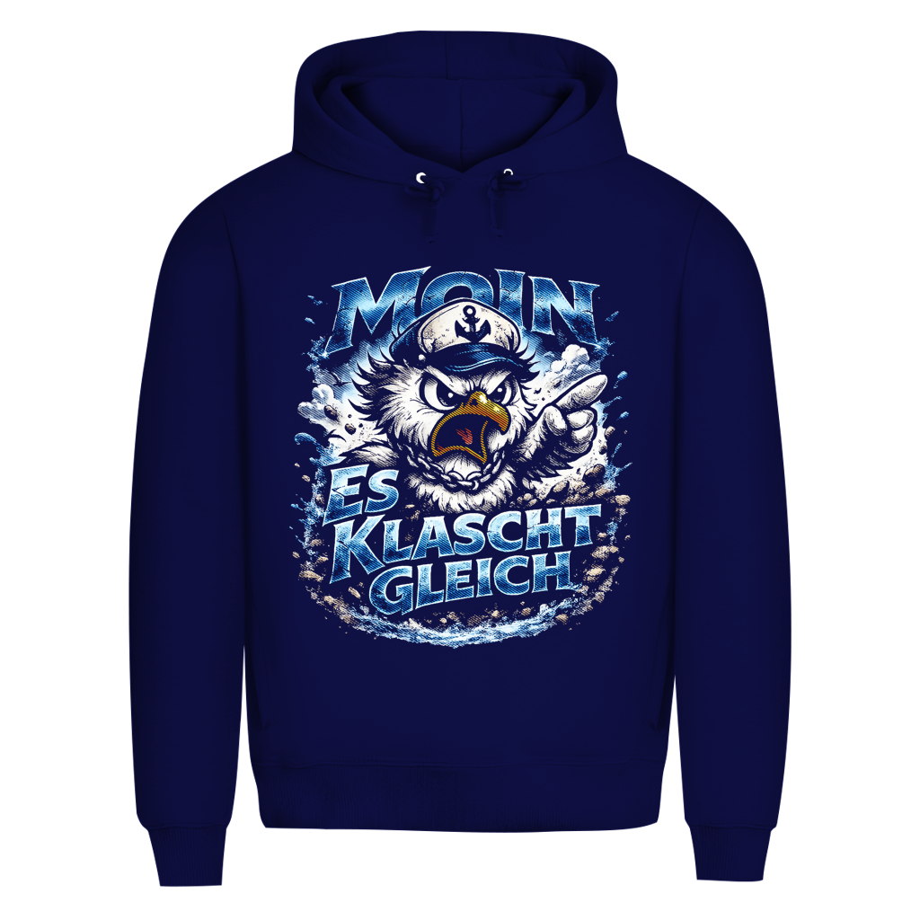 Hoodie Herren  Es klatscht gleich #564 - beidseitiger Druck