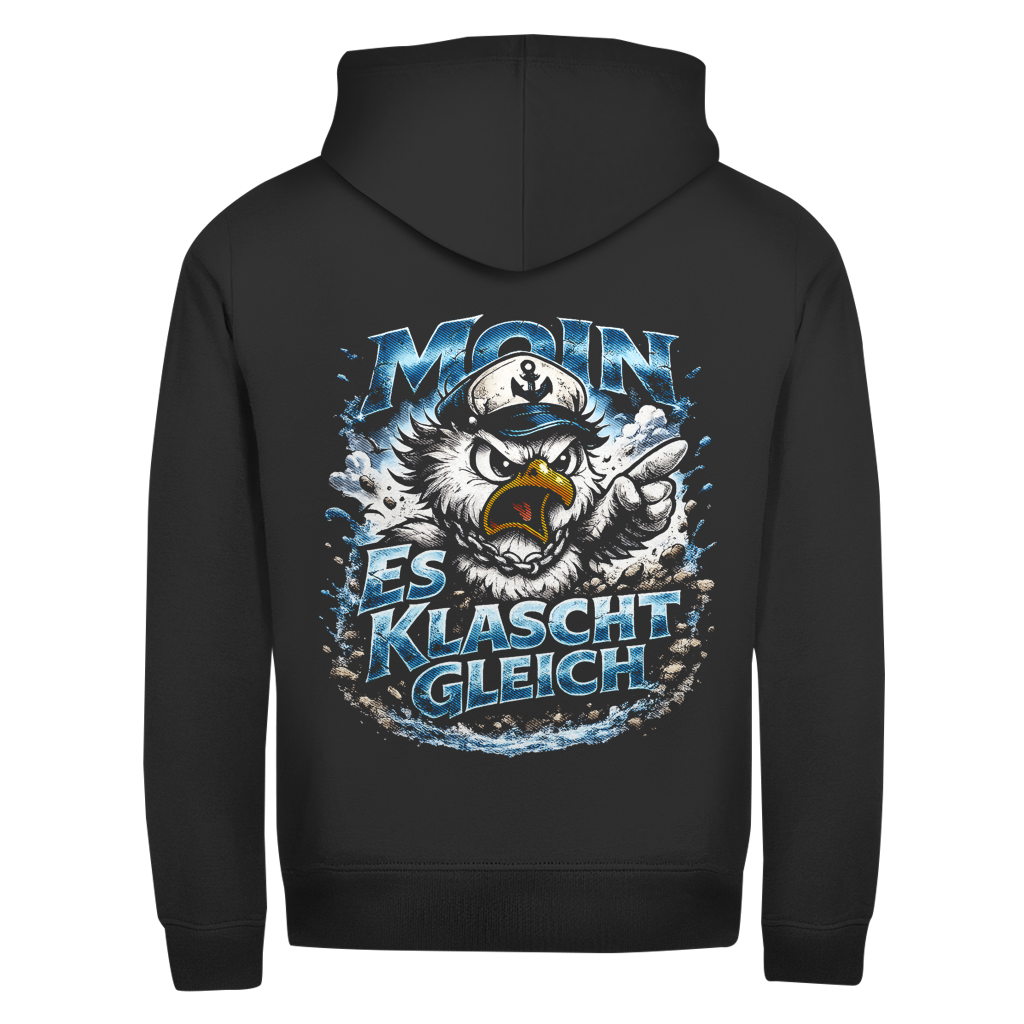 Hoodie-Jacke   Es klatscht gleich #564  - beidseitiger Druck