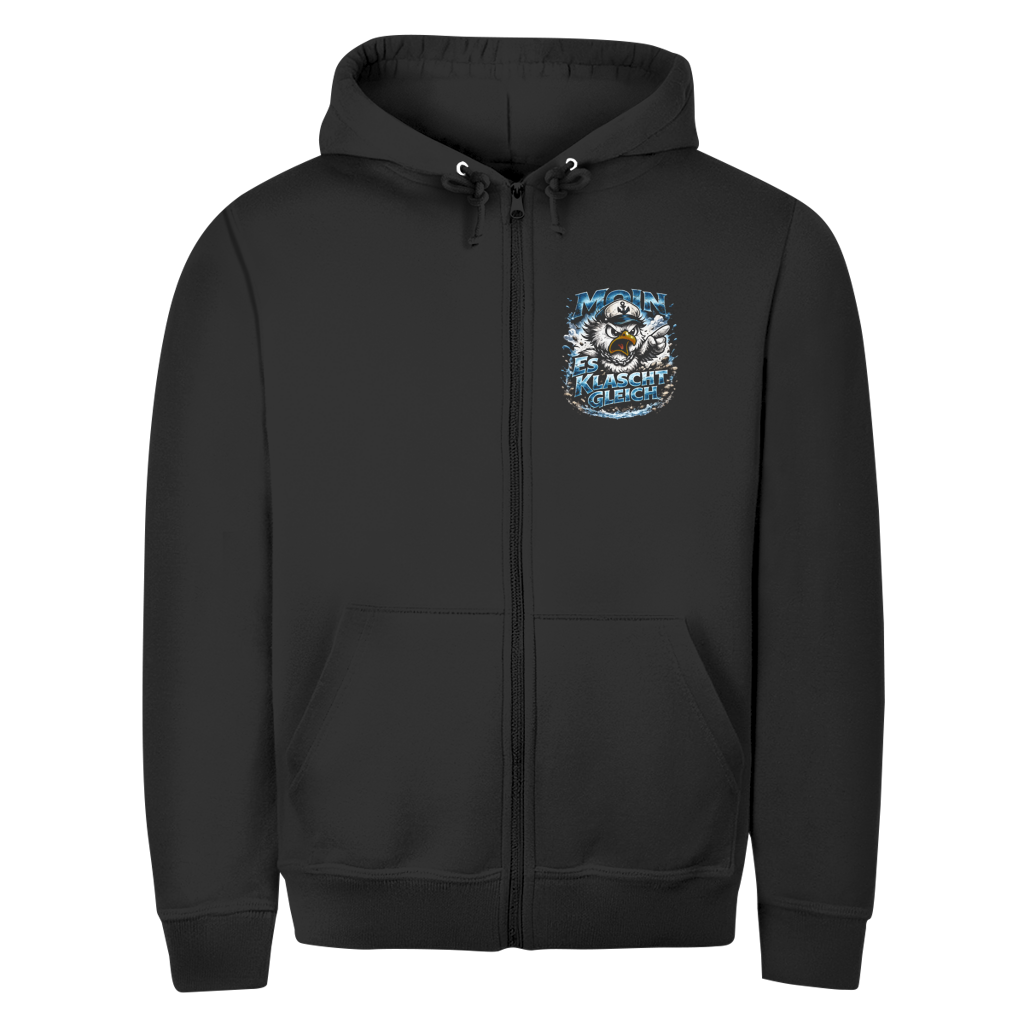 Hoodie-Jacke   Es klatscht gleich #564  - beidseitiger Druck