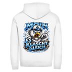 Hoodie-Jacke   Es klatscht gleich #564  - beidseitiger Druck