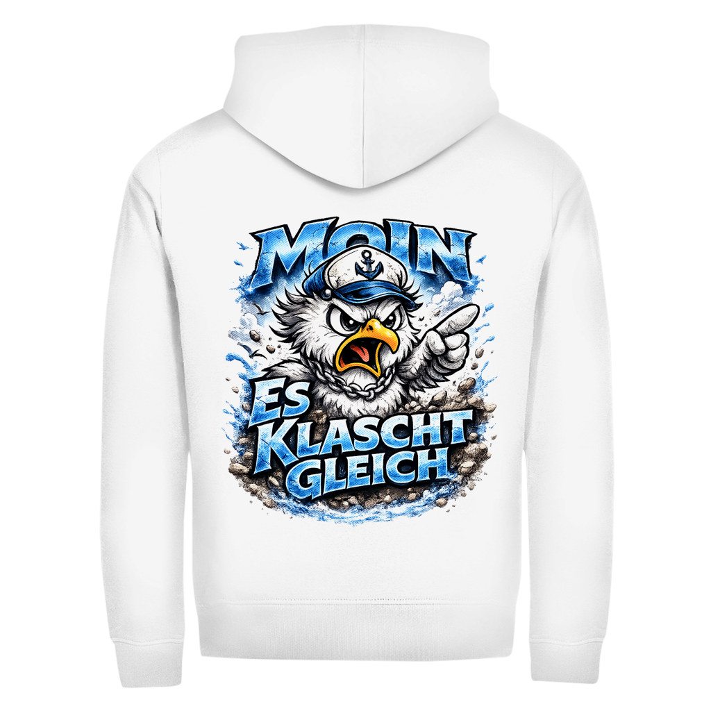 Hoodie-Jacke   Es klatscht gleich #564  - beidseitiger Druck