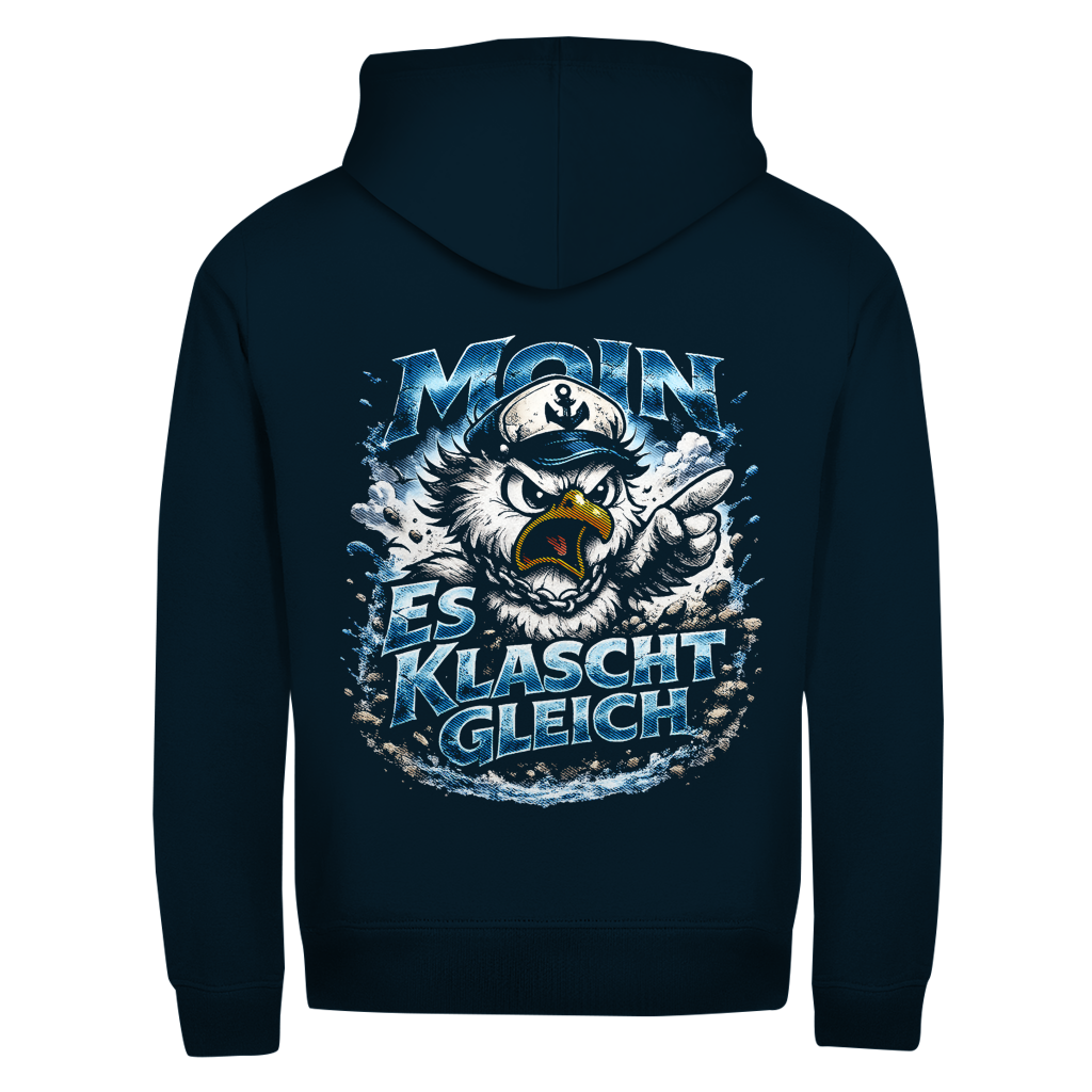 Hoodie-Jacke   Es klatscht gleich #564  - beidseitiger Druck